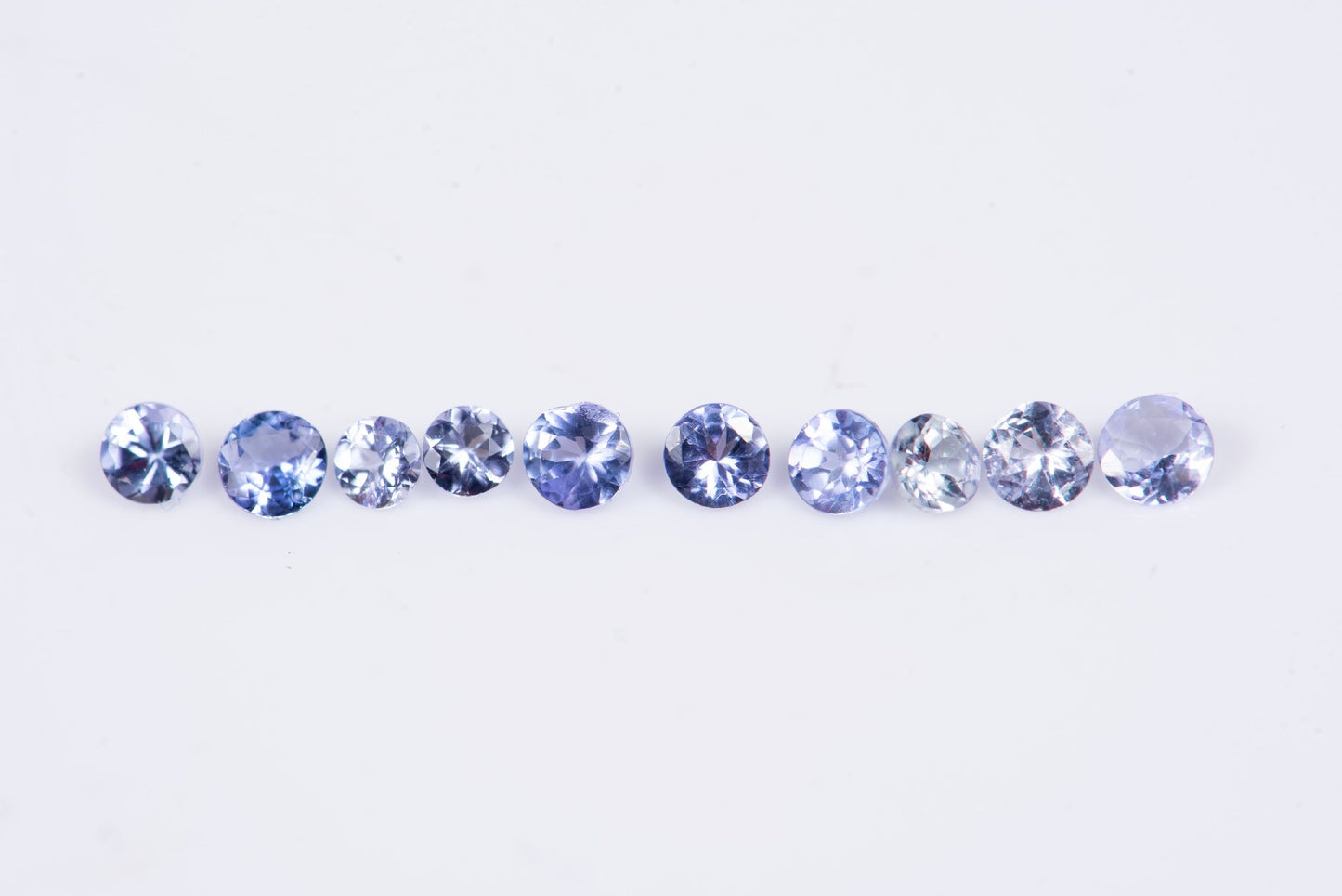 10 pieces tanzanite 0.82ct 2.4-2.7mm round cut