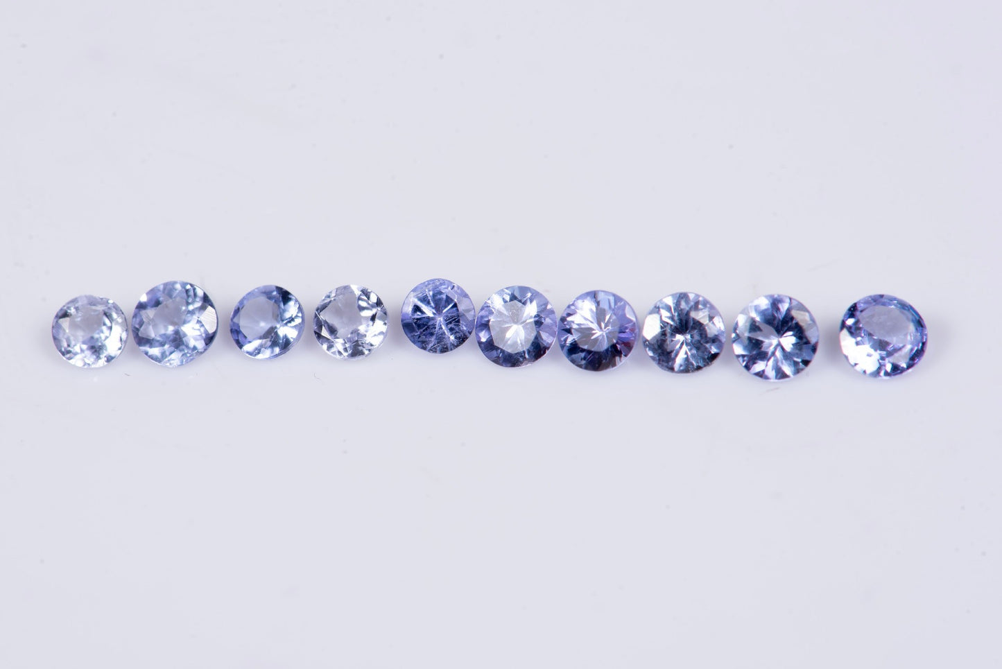 10 pieces tanzanite 0.84ct 2.4-2.7mm round cut