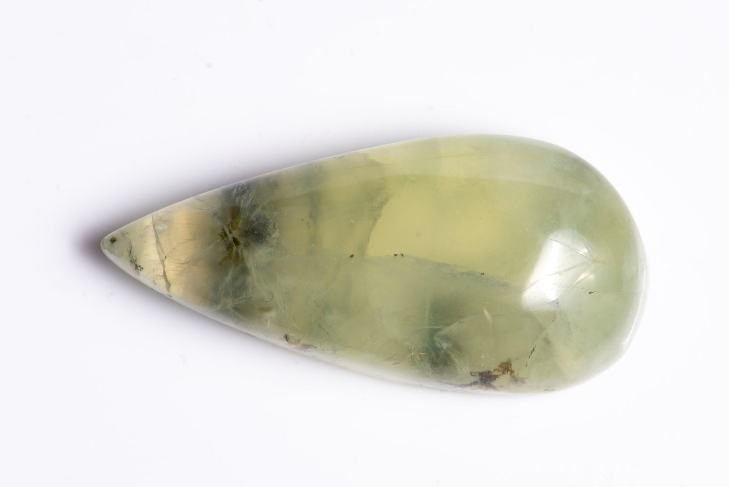 Prehnite 48.1ct teardrop cabochon
