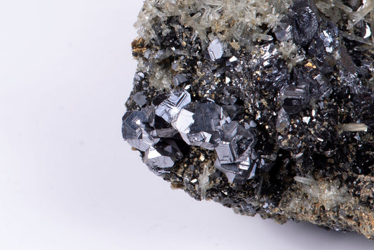 Quartz cluster with galena and sphalerite crystals from Bulgaria 337g