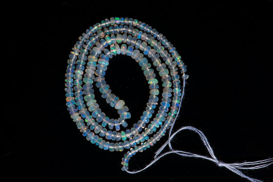Ethiopian opal beads string 26.8ct 40cm drilled beads