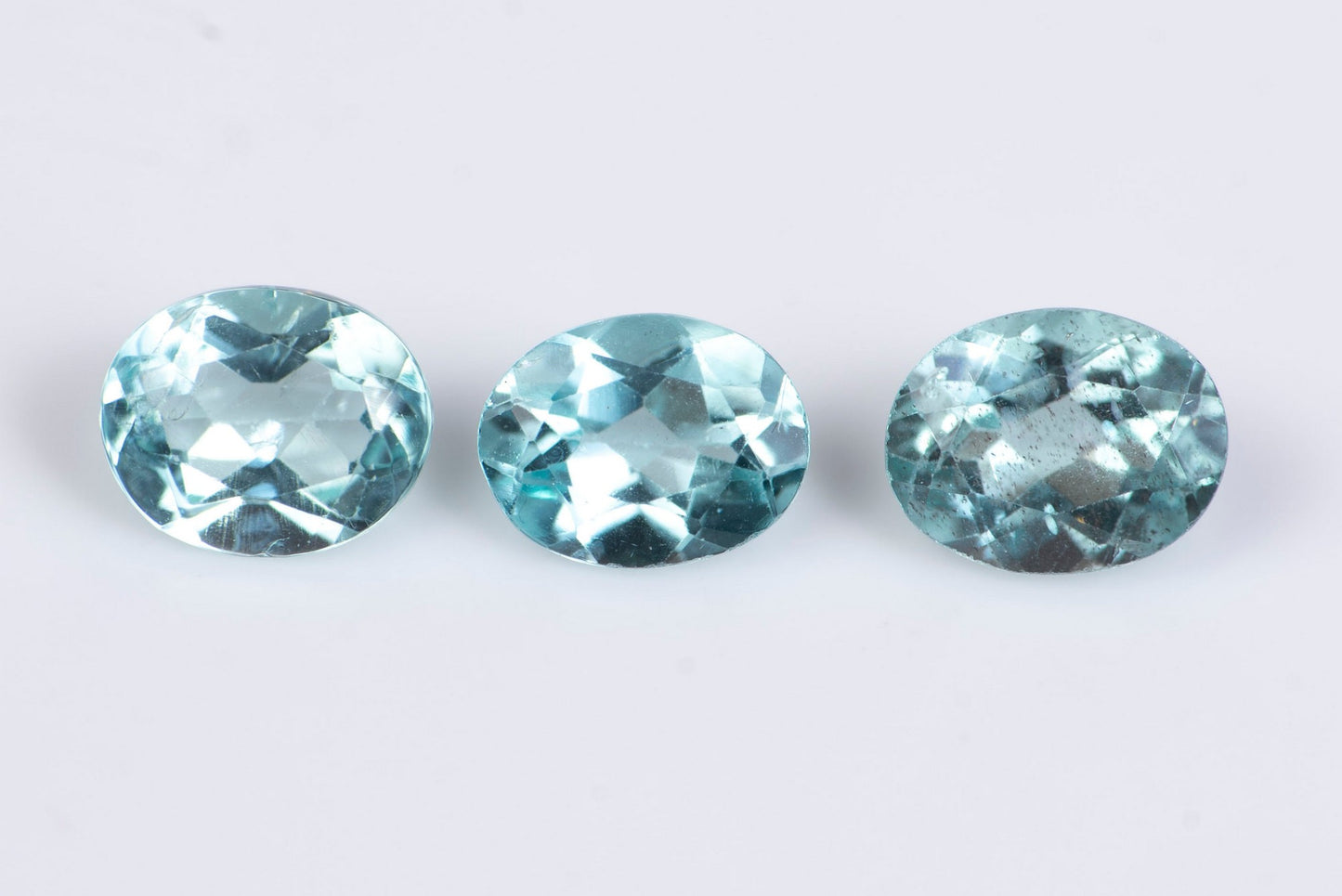 3 pieces blue apatite 1.06ct oval cut