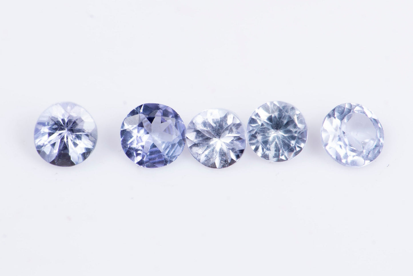 5 броя танзанит 0.34ct 23.-2.4mm кръгла шлифовка