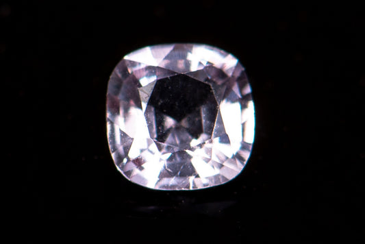 Pink spinel 0.28ct 3.8mm cushion cut strong fluorescence