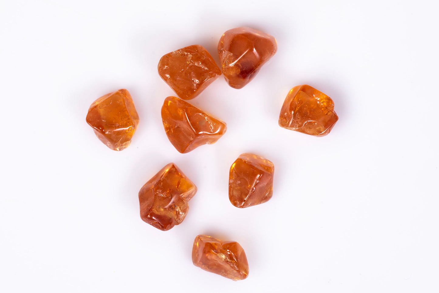 Natural spessartine garnet fanta orange 8pcs 7.35ct polished loose gemstones