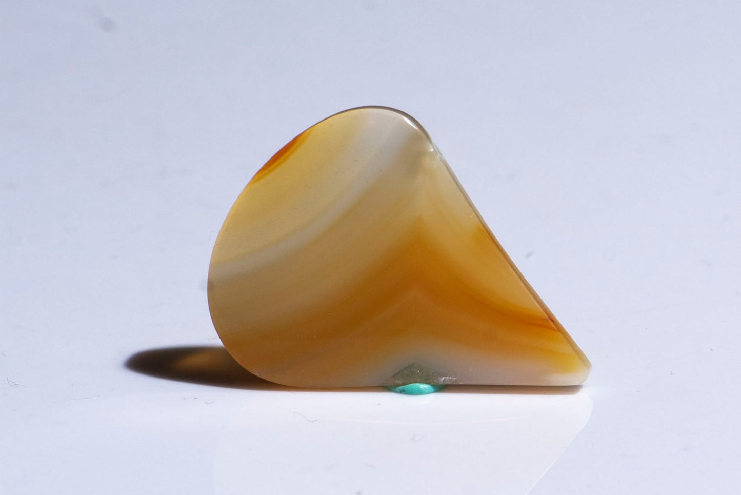 Iris agate 15.4ct teardrop cabochon