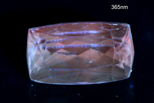 Big Pink kunzite spodumene 11.32ct fluorescent octagon cut