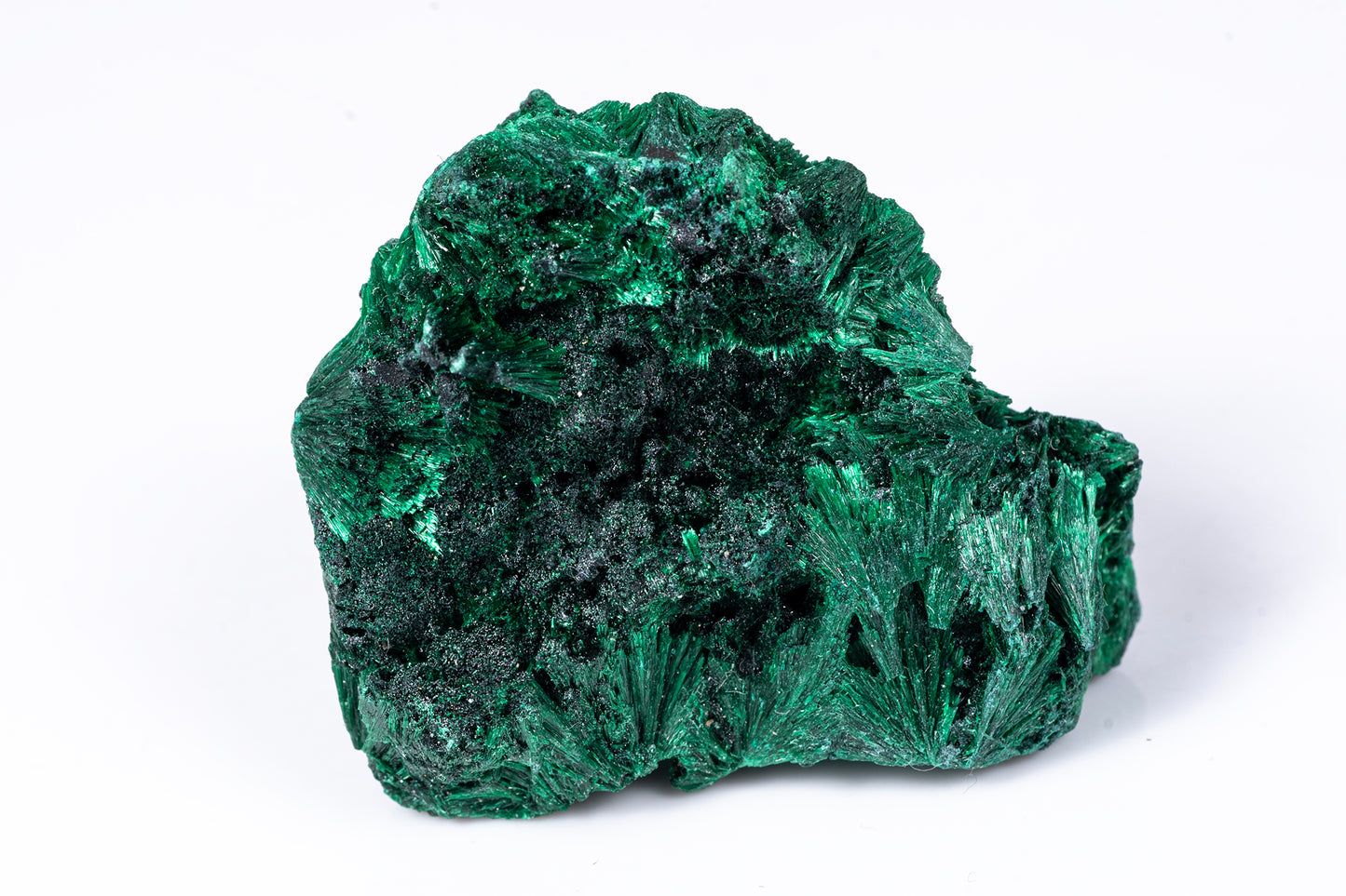 Natural acicular malachite cluster mineral specimen 22g from Congo