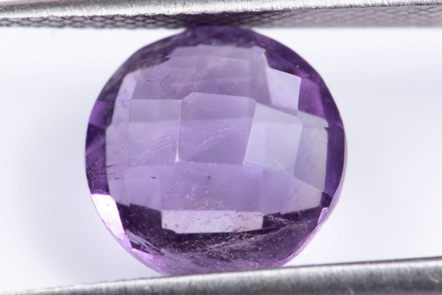 Amethyst 2.15ct 9mm checkers cut