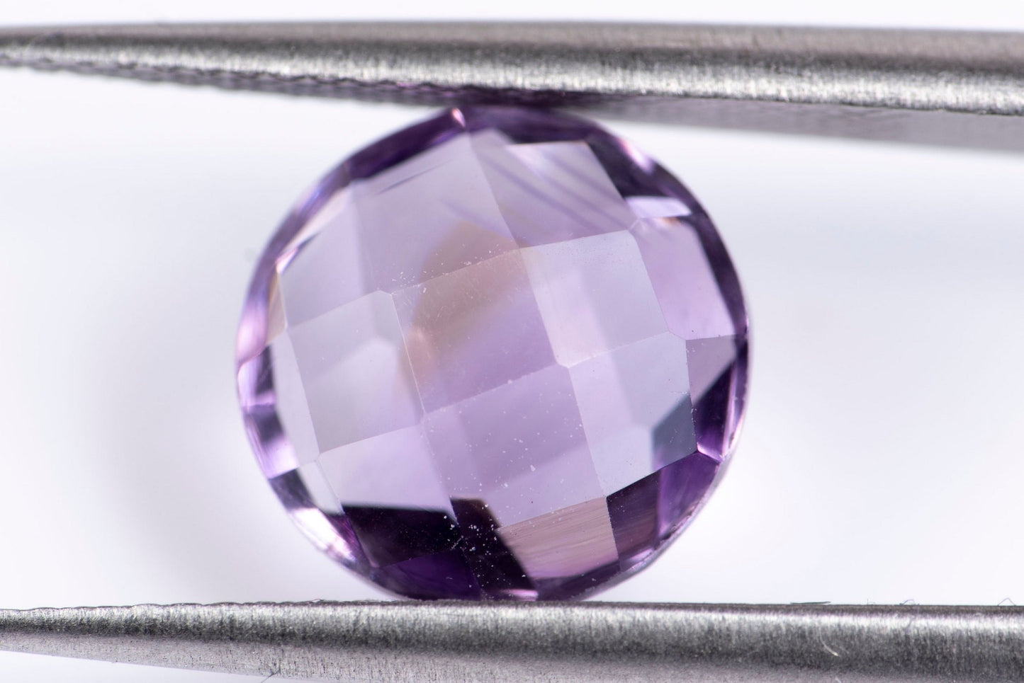 Amethyst 2.45ct 8.9mm round checkers cut