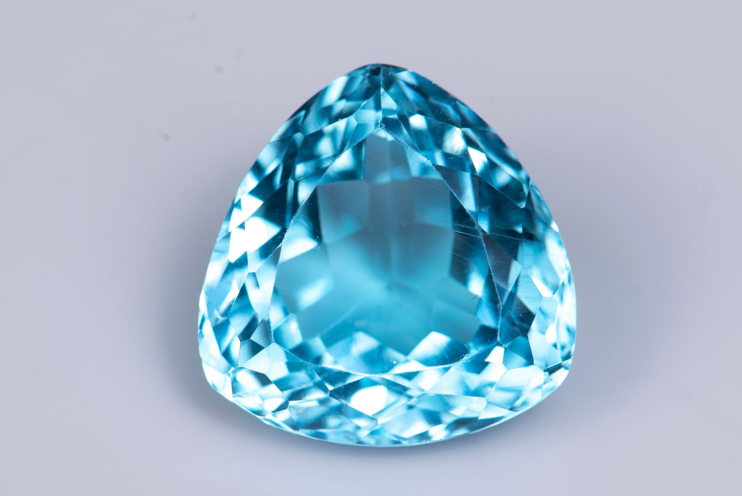 Big blue topaz 17.69ct trillion cut