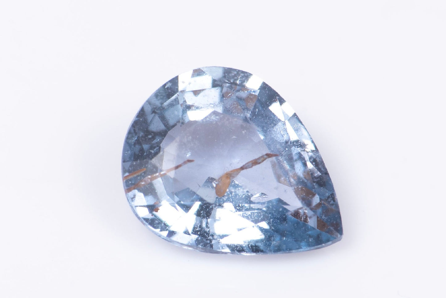 Blue sapphire 0.86ct untreated teardrop cut
