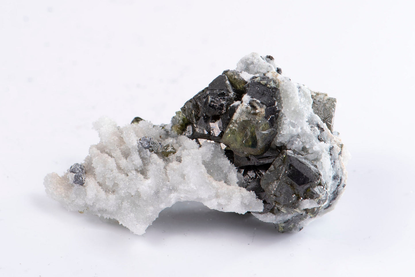 Cleiophane green sphalerite with quartz cluster crystal from Bulgaria 35g