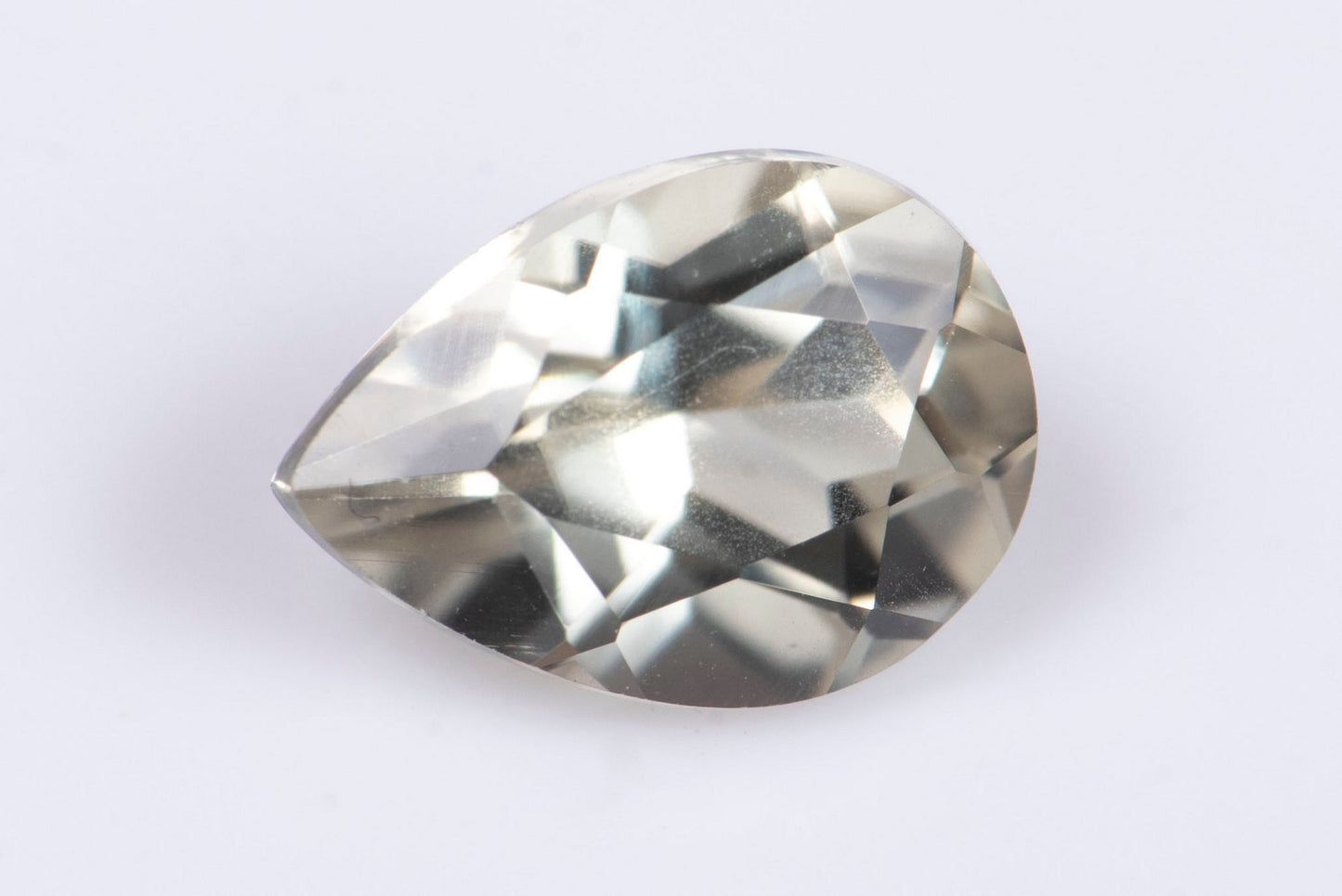 Diaspore 0.66ct VS teardrop cut