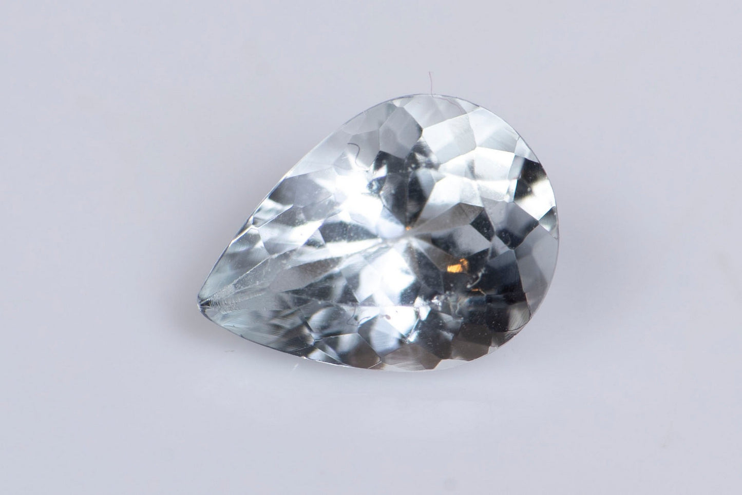 Goshenite (white aquamarine) 0.61ct teardrop cut