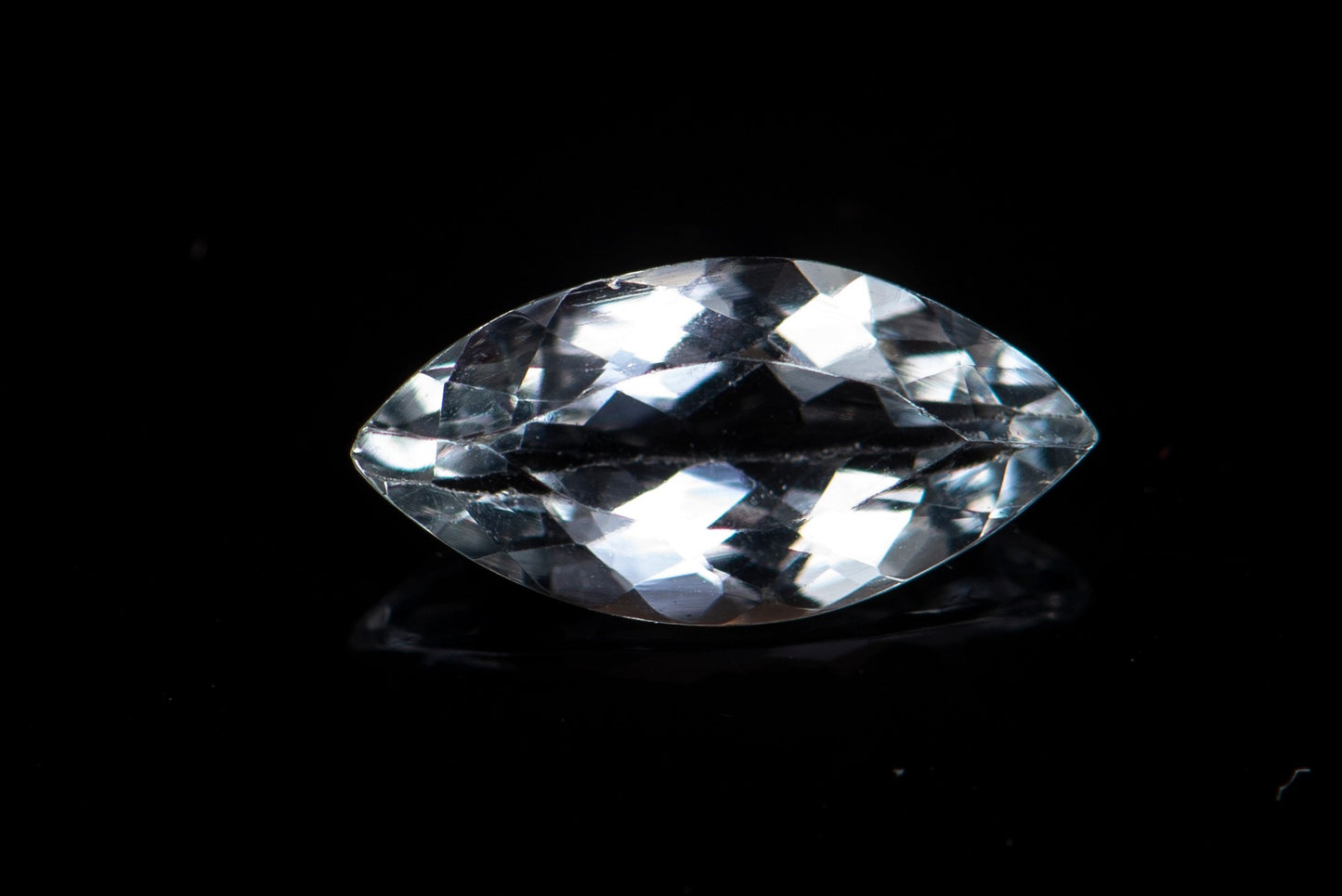 Goshenite (white aquamarine beryl) 0.74ct marquise cut