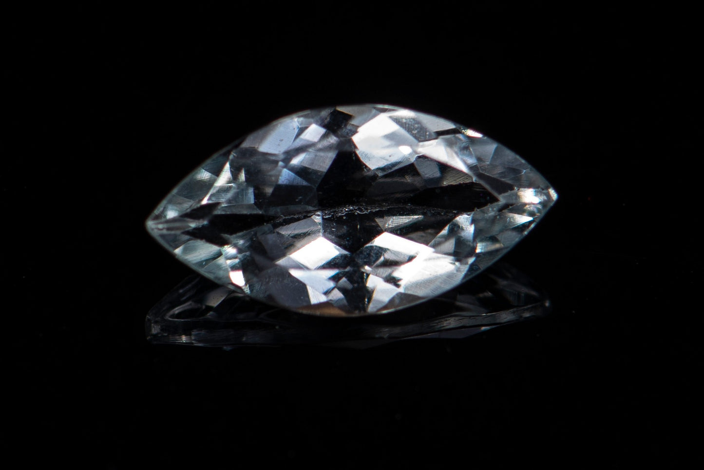 Goshenite (white aquamarine beryl) 0.88ct marquise cut