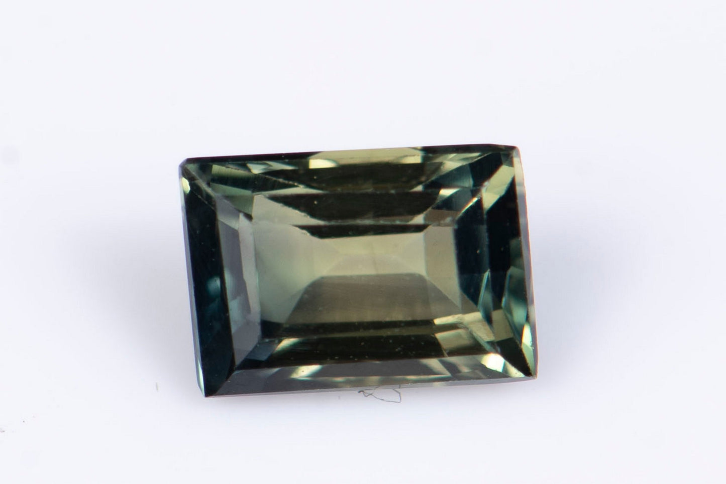 Green sapphire 0.35ct heated octagon cut