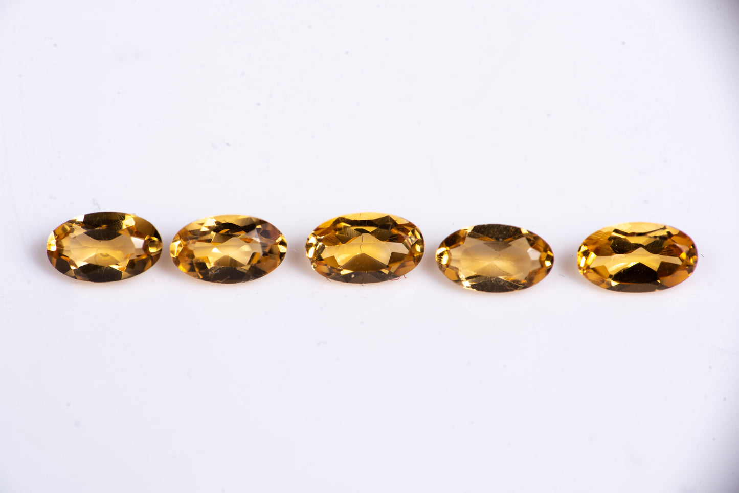 Natural citrine 5pcs oval cut 5x3mm 1.05ct loose gemstones for jewelry