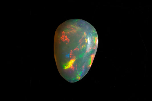 Australian White Opal 1.26ct Teardrop Cabochon