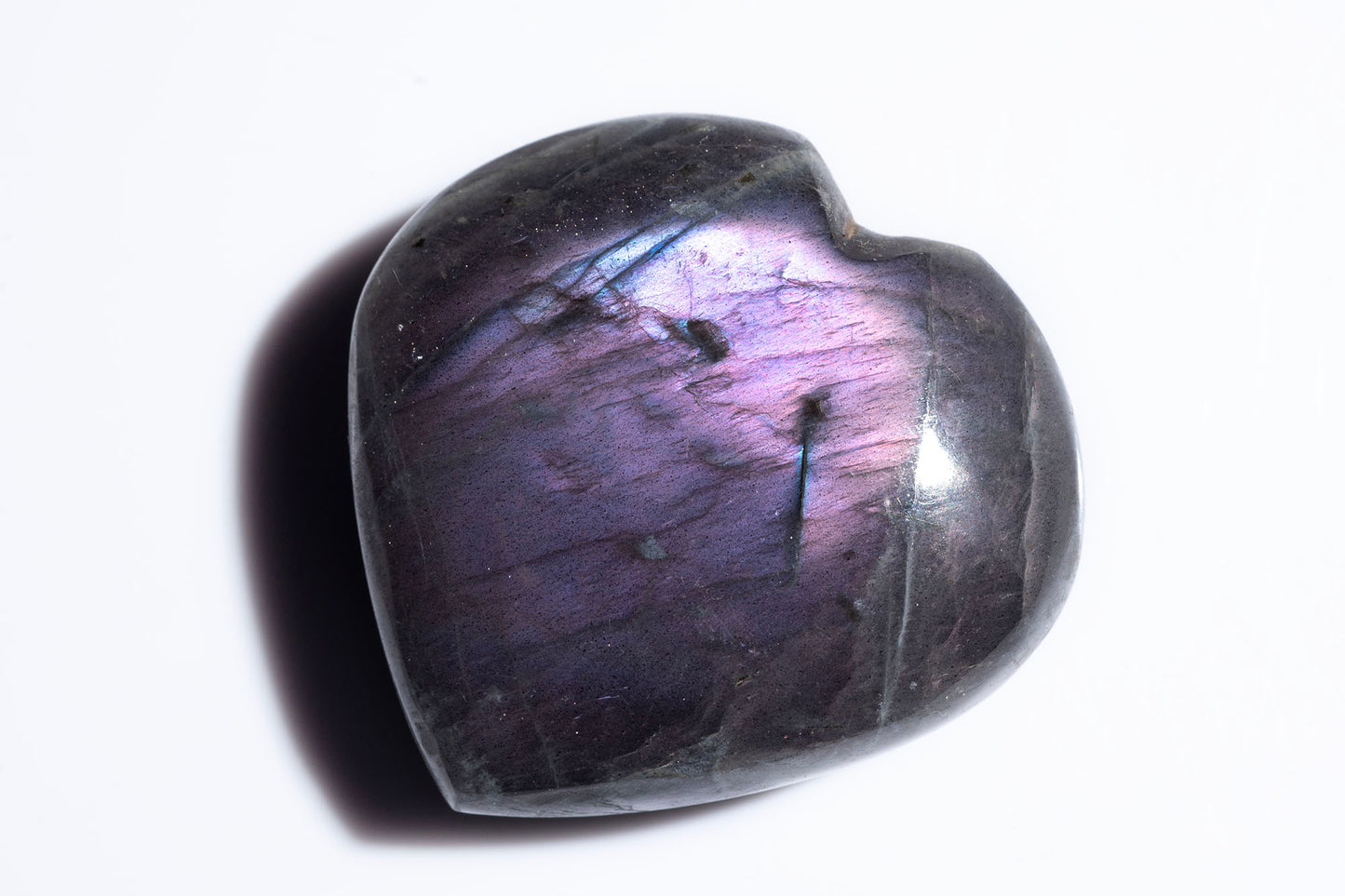 Purple labradorite heart 24g 33mm