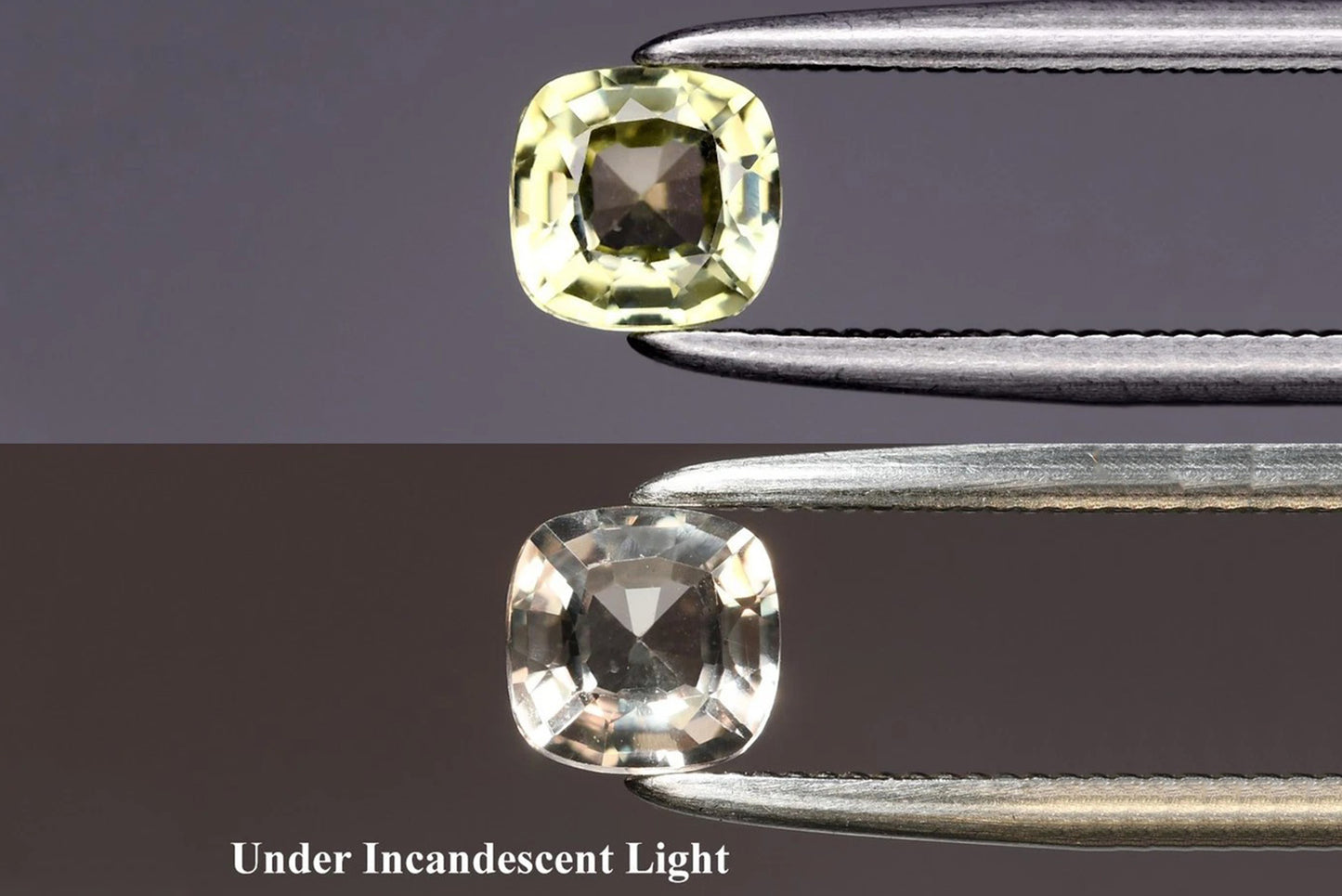 Естествен Диаспор 0.46 карата VS Cushion шлифовка 4.5x4.5mm