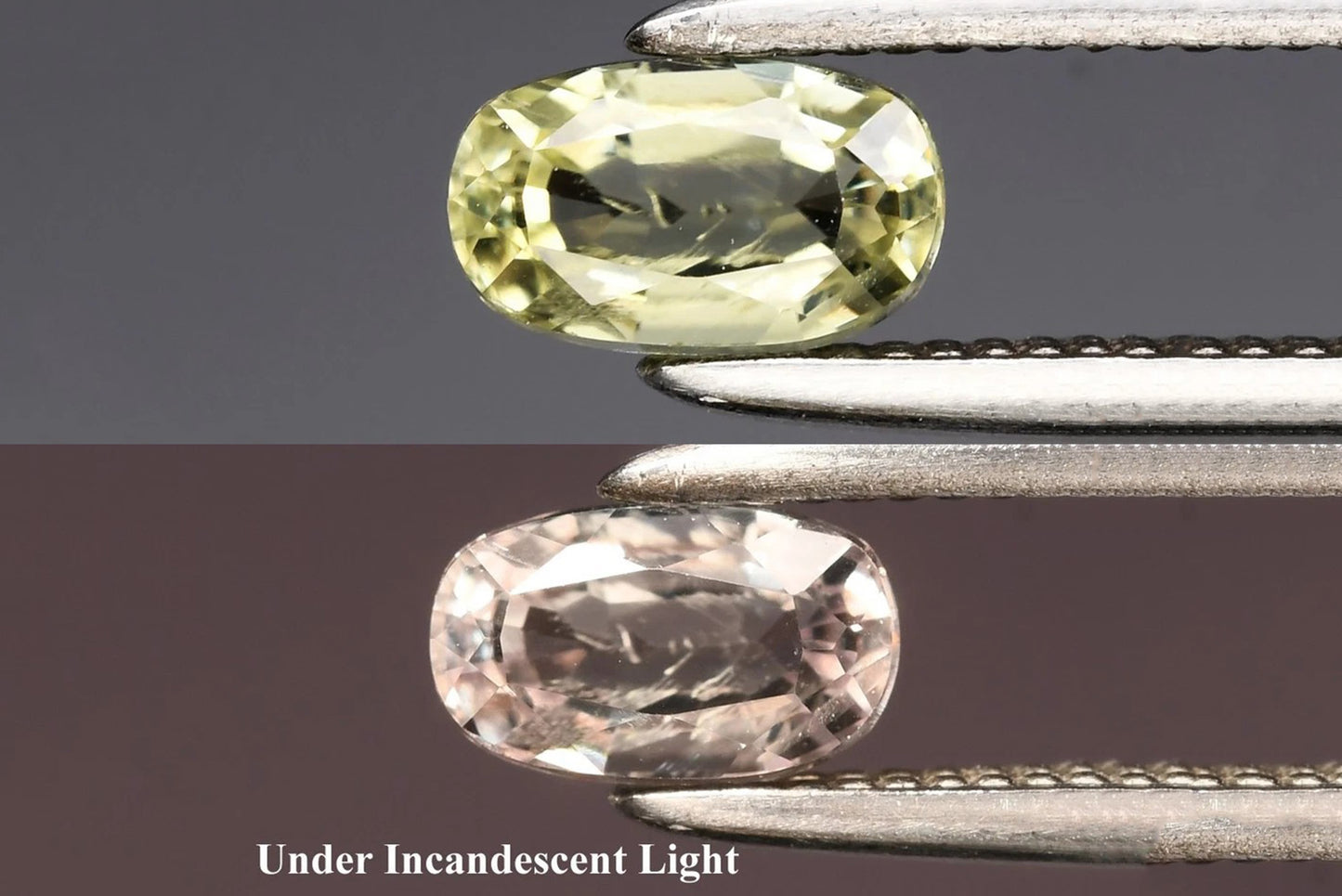 Natural Color Change Diaspore 0.34ct VS Oval Cut 5x3mm