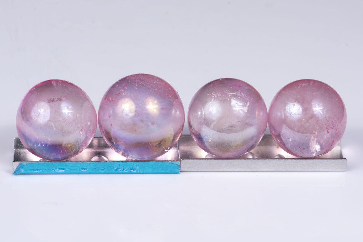 Pink aura quartz sphere - price for 1 piece