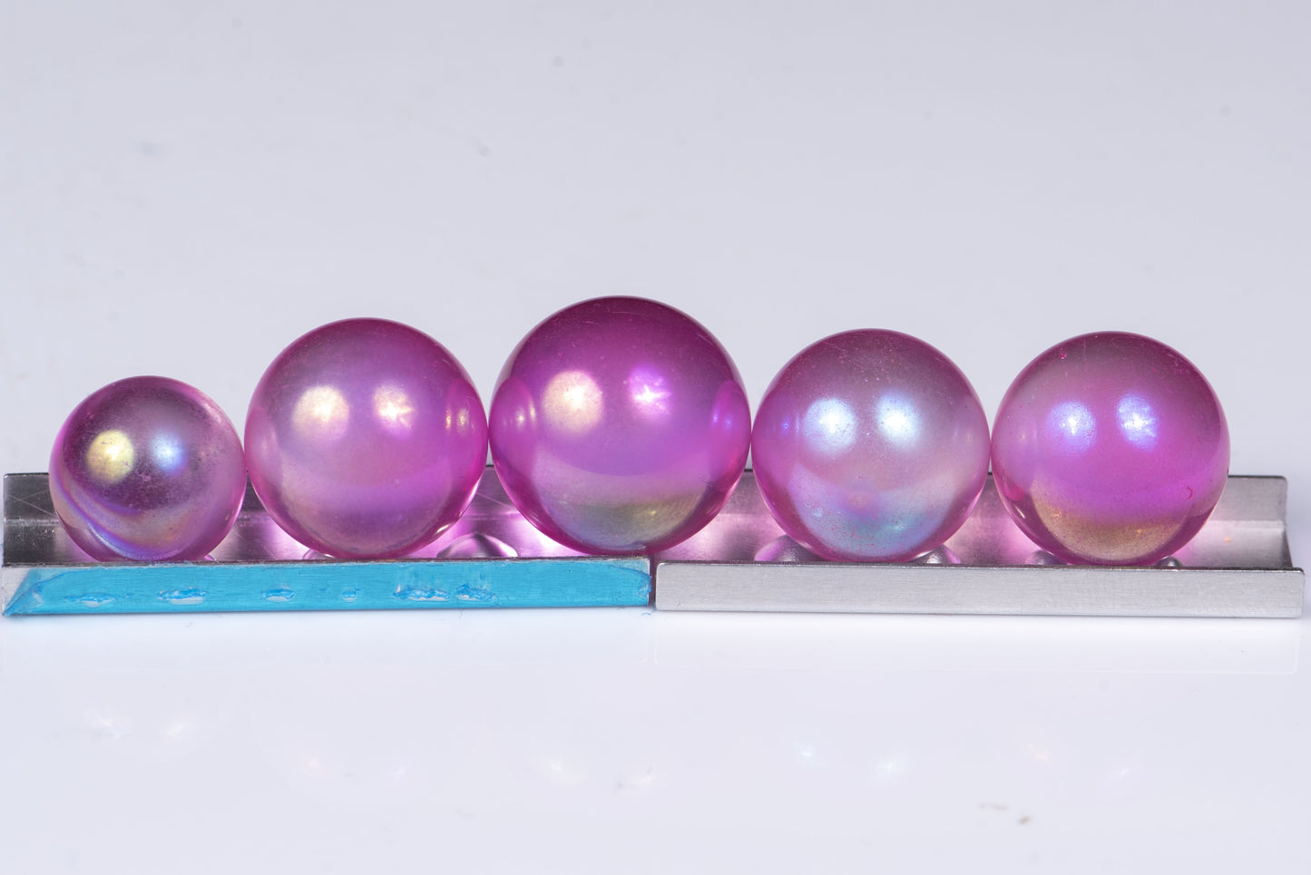 Pink aura quartz sphere - price for 1 piece