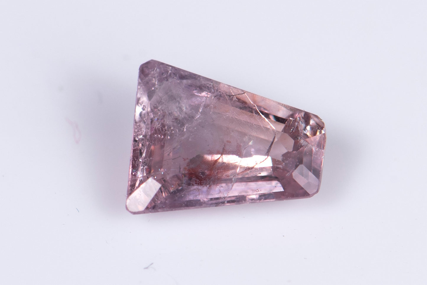 Pink sapphire 1.09ct fancy trapezoid cut heated only