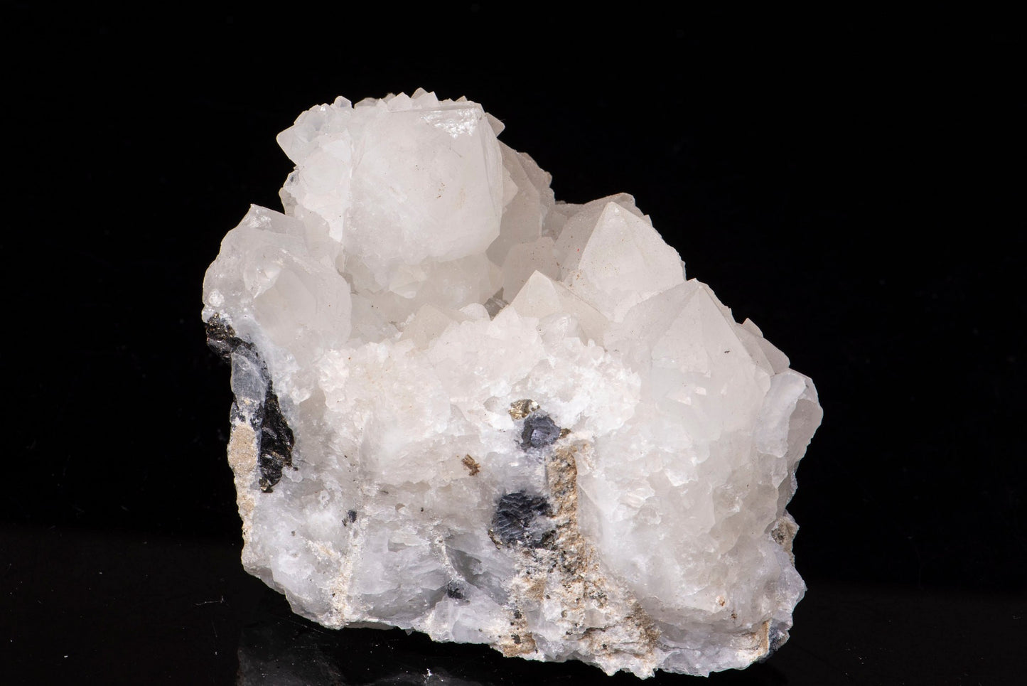 Natural quartz with galena crystal cluster 426g Bulgaria mineral specimen collector
