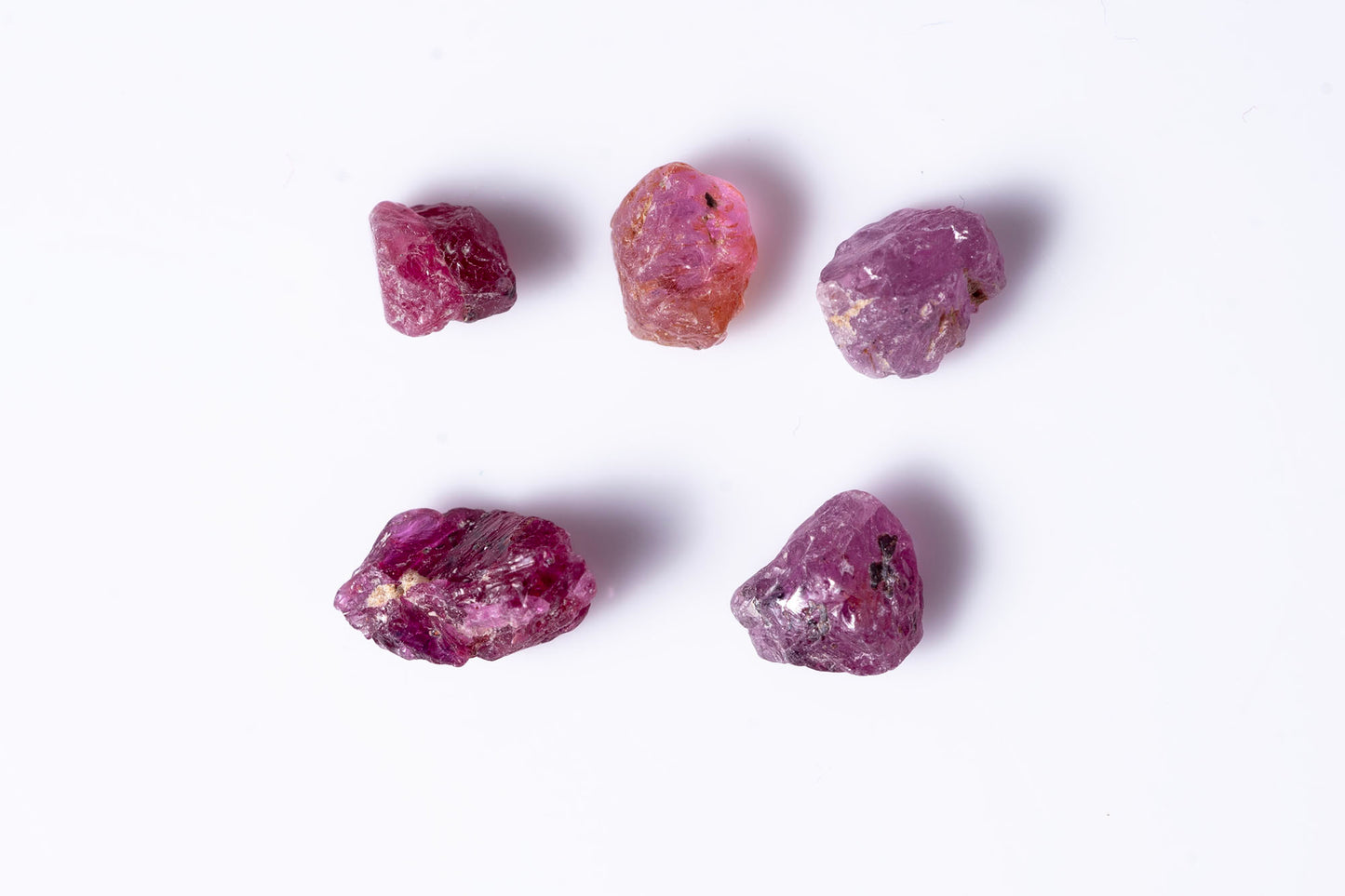 5 Pieces Natural Ruby 3.97ct Untreated Rough Crystals