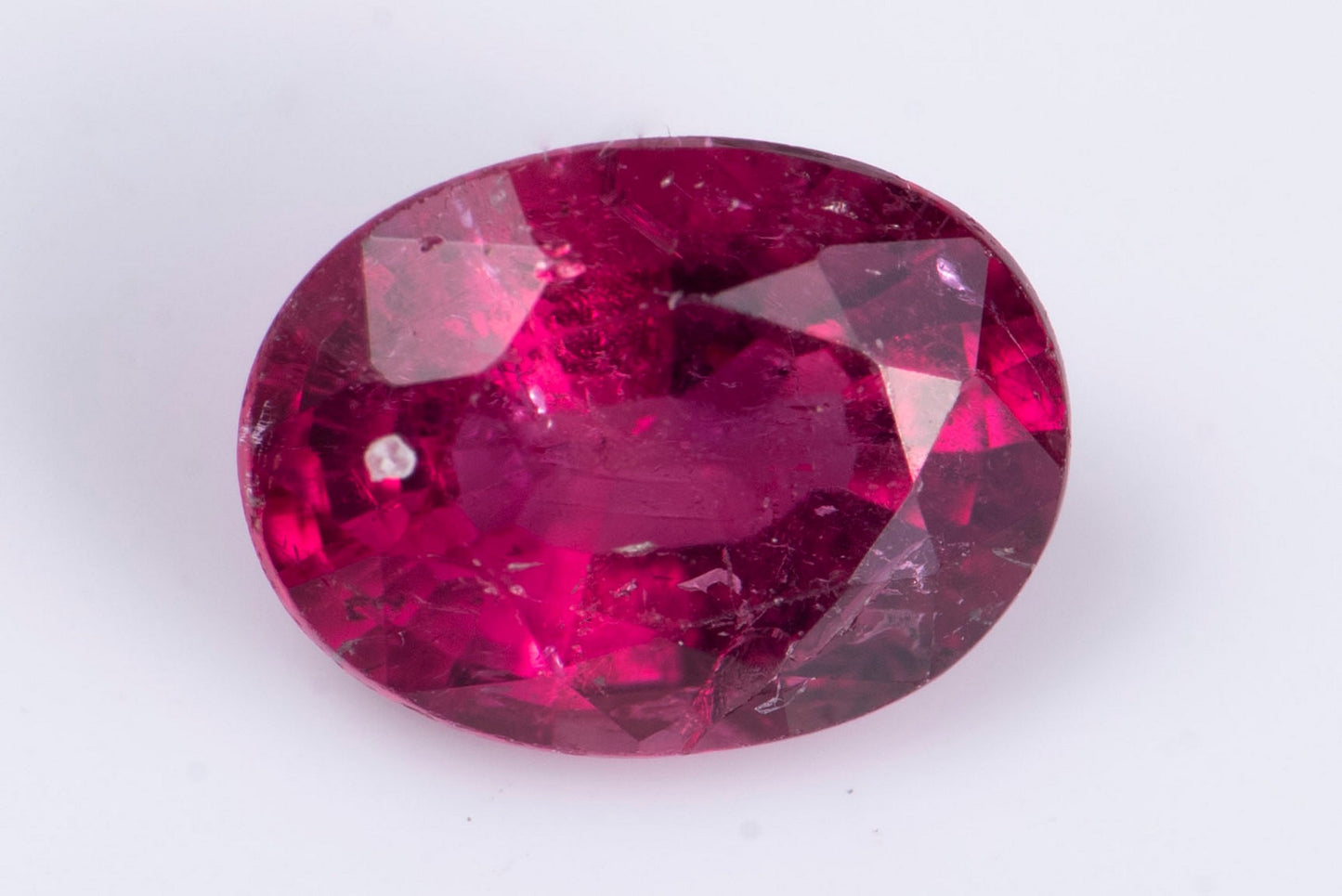 Rubellite pink tourmaline 0.49ct oval cut