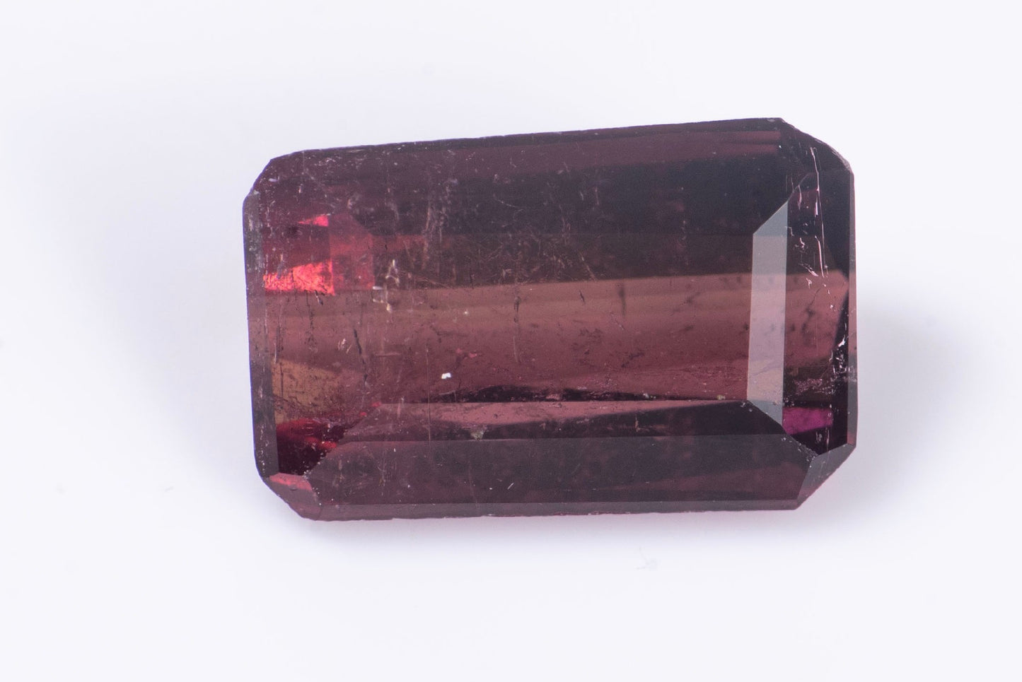 Rubellite pink tourmaline 1.86ct octagon scissors cut