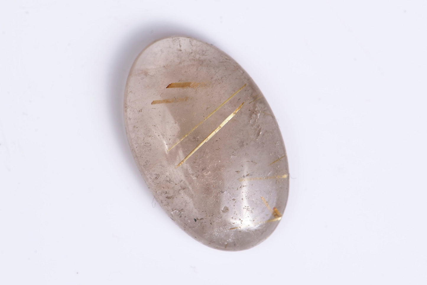 Рутилов кварц 21.5ct овален кабошон