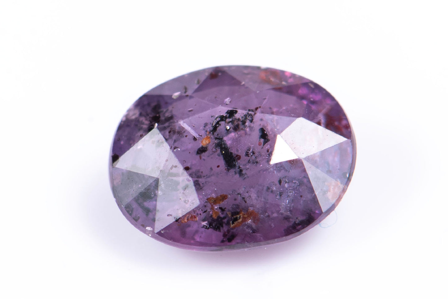 Purple sapphire 0.97ct untreated oval cut