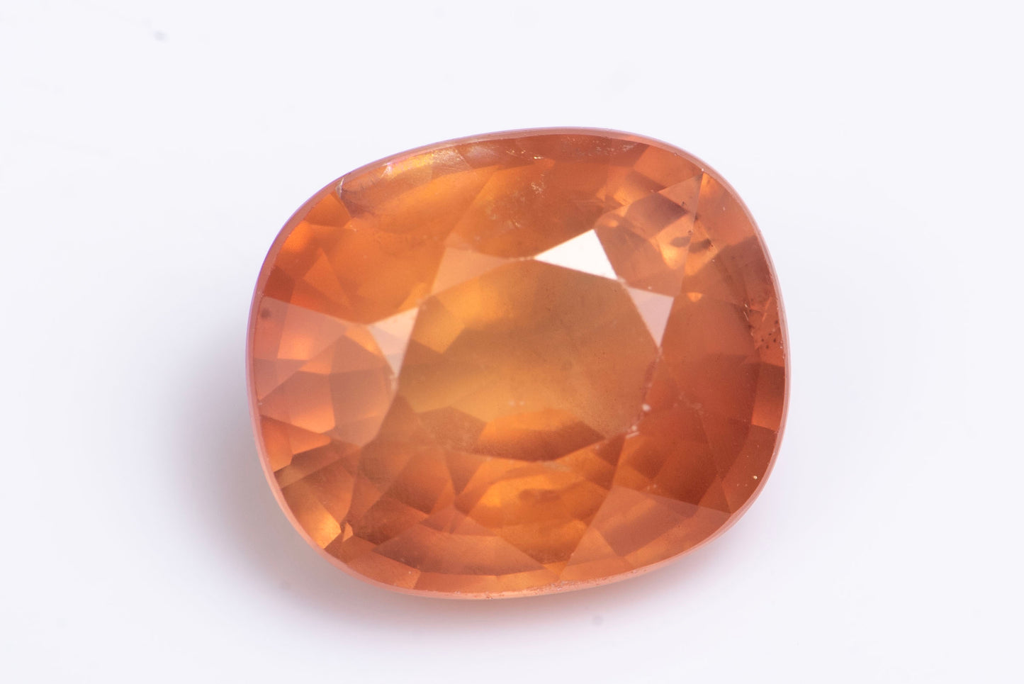 Orange sapphire 1.55ct untreated oval cut