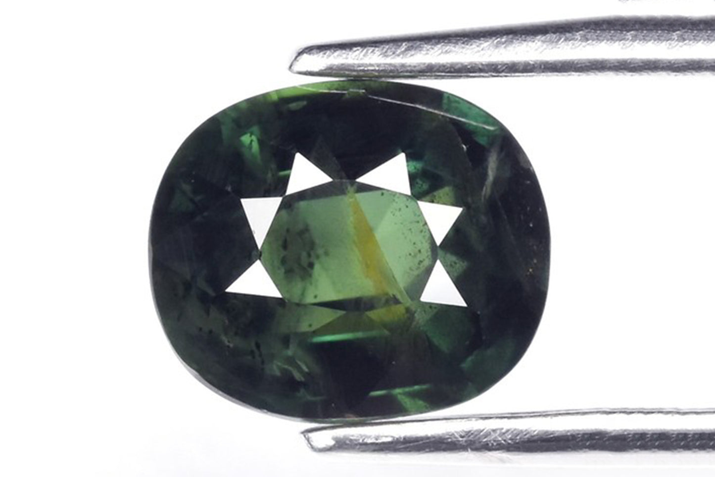 Green Sapphire - Unheated 1.40ct Cushion Cut 6.8x5.8mm
