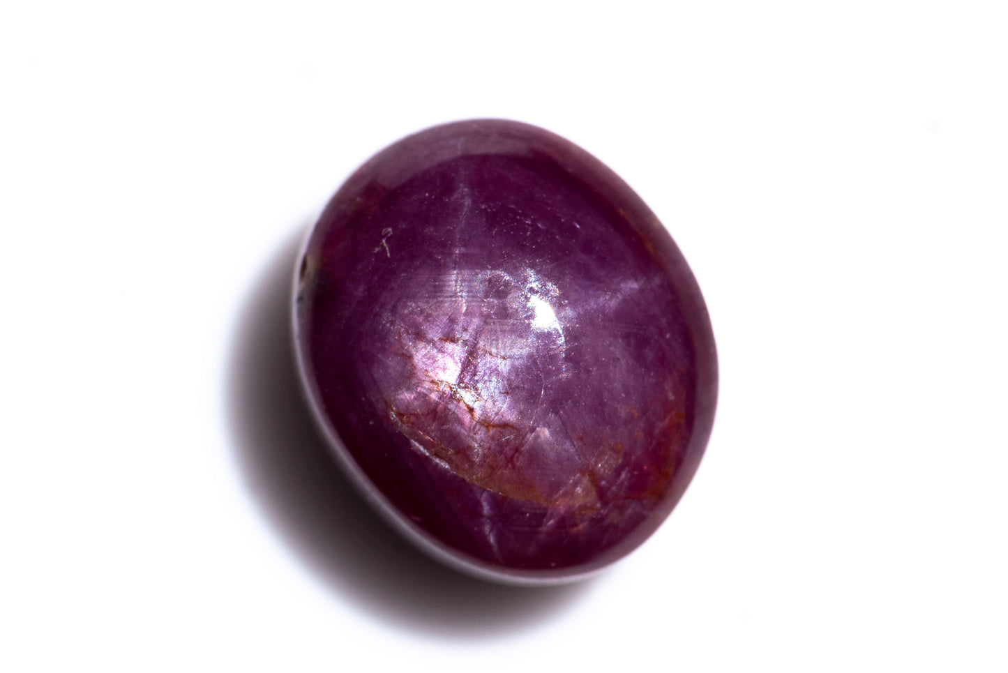 Star ruby 4.30ct 6-ray star oval cabochon