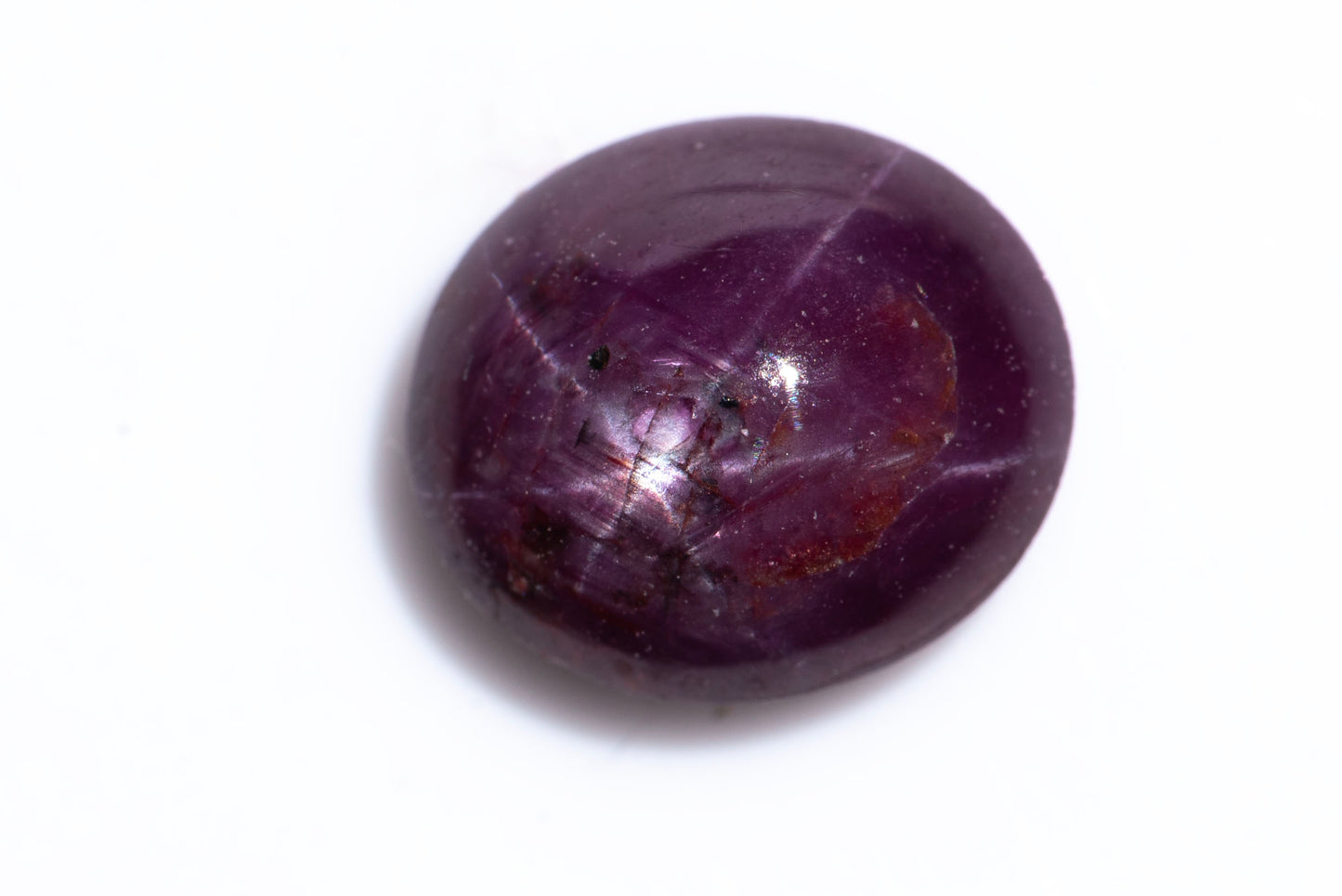 Star ruby 2.40ct 6-ray star oval cabochon