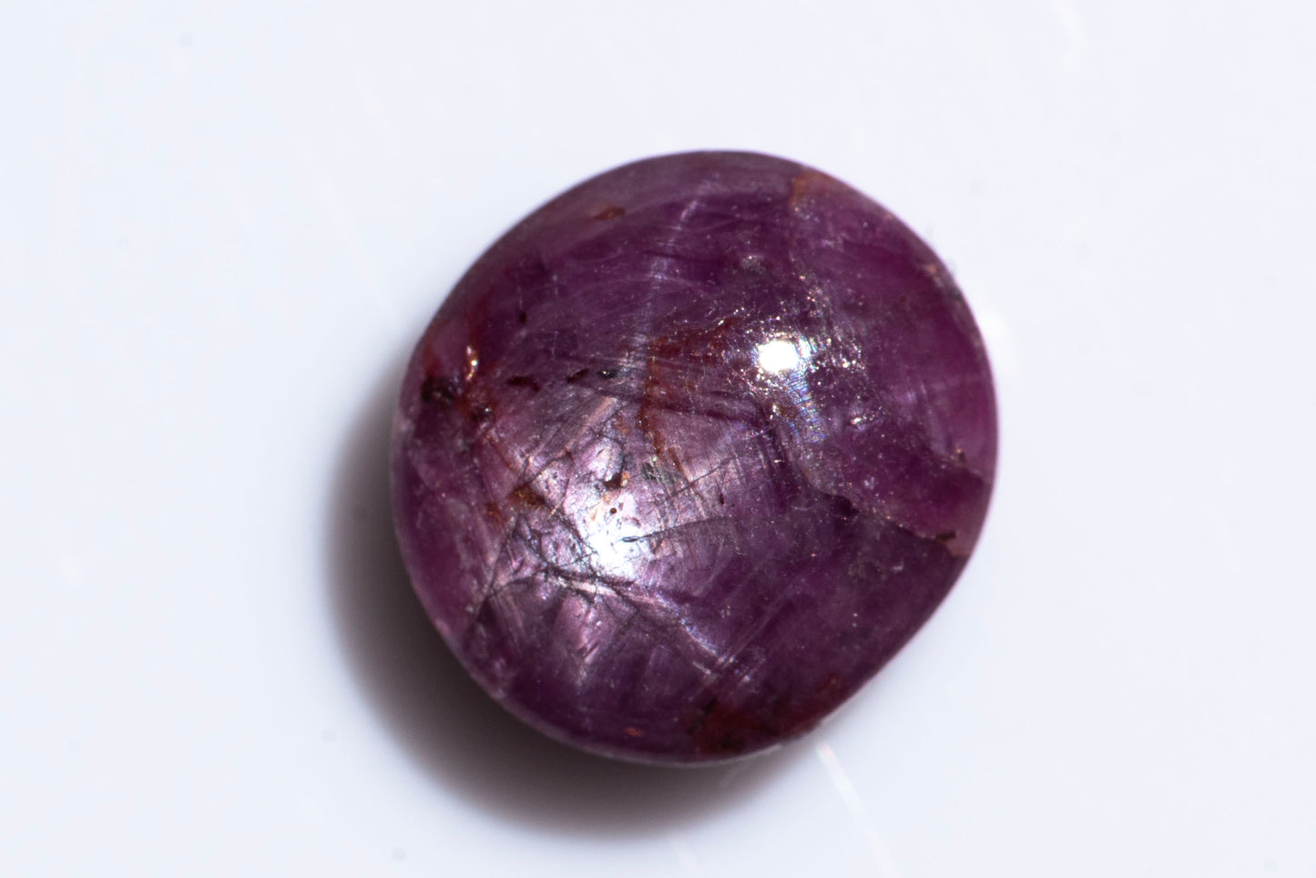 Star ruby 2.55ct 6-ray star oval cabochon
