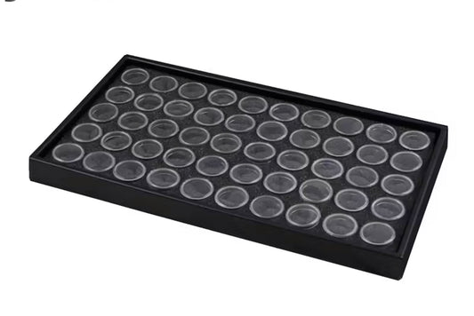 Gemstone Display Tray with 50 Round Boxes