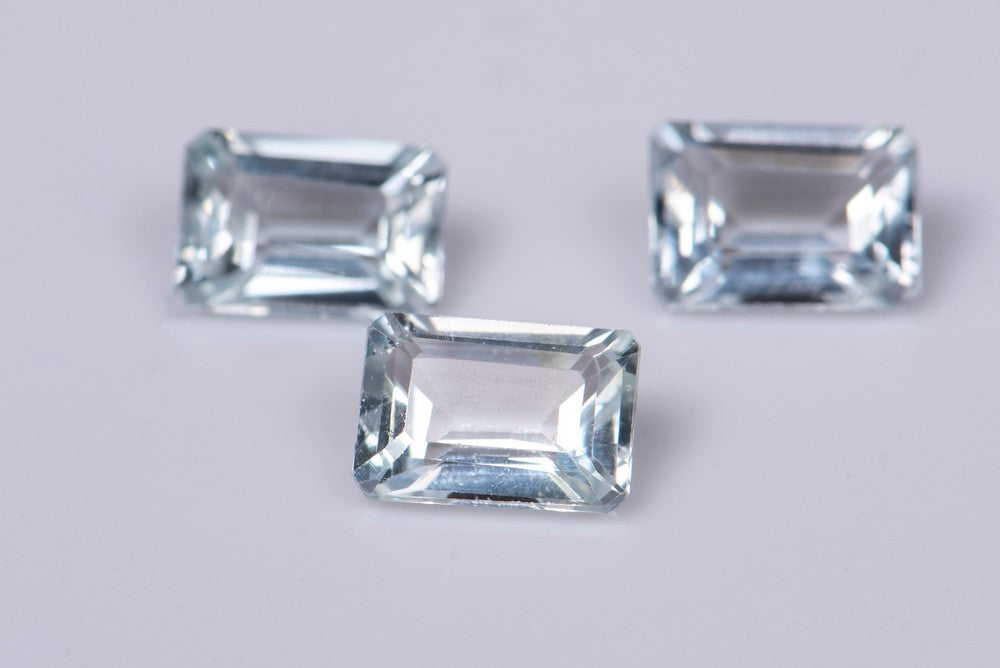 White topaz 7x5mm - price for 1 piece