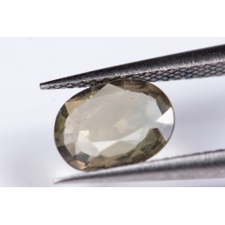 Green sapphire 0.79ct untreated oval cut