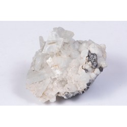 White barite on quartz and galena Androvo mine Bulgaria