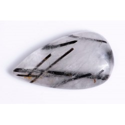 Tourmaline quartz 36.2ct teardrop cabochon