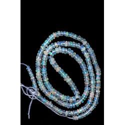 Ethiopian opal beads string 28.3ct 40cm drilled beads