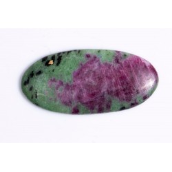 Ruby in zoisite 62.8ct oval cabochon
