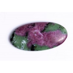 Ruby in zoisite 46.6ct oval cabochon