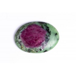 Ruby in zoisite 38.4ct oval cabochon